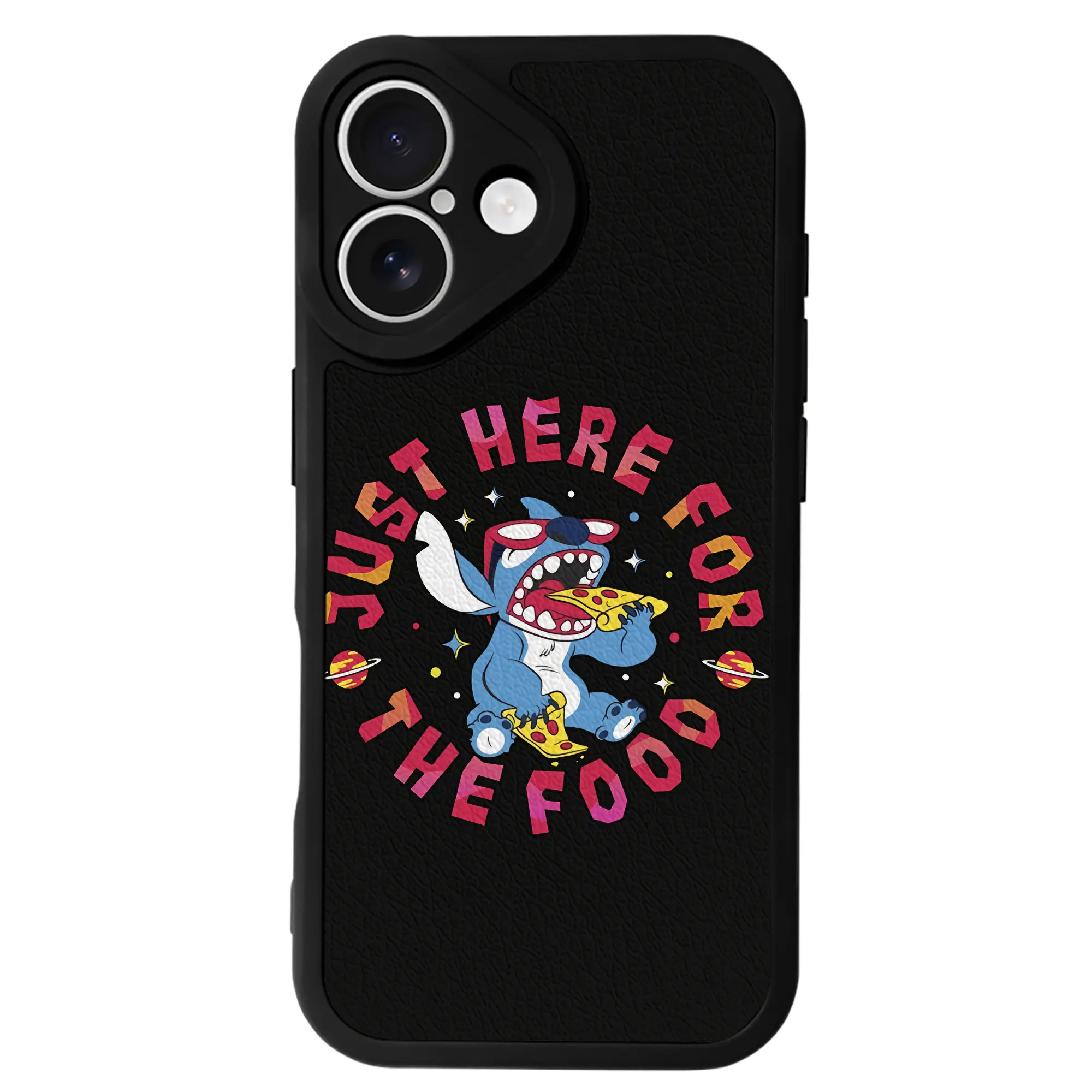 リロ＆スティッチ グッズ スティッチ - IPhone 16シリーズ対応 ・ シリコンスマホケース ・ レザー調 ・ 高精度フィット ・ 耐衝撃 ・ ワイヤレス充電対応 ・ 精密カット